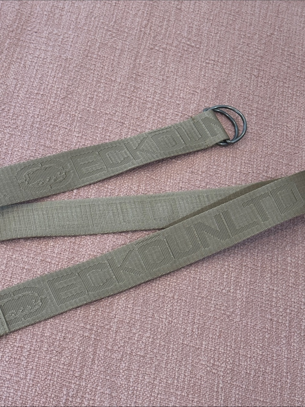 Ecko Unlimited beige Webbing D-Ring branded Belt